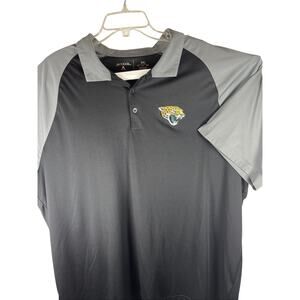 Dri Fit Jacksonville Jaguars Polo Golf Shirt Mens Size 3XL NFL Team Active Black